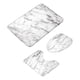thumbnail image 2 of Juego De Inodoro De Tres Piezas, Alfombras De Baño Suaves Y Cómodas, Alfombra Para Suelo De Inodoro, Blanco Y Gris, 2 of 2