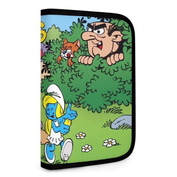 Los Pitufos Bolsa de Almacenamiento Plegable Portátil con Compartimentos, Organizador de Herramientas Multi-Bolsillo, Uso Dual Viaje y Hogar 26.5*17.8cm