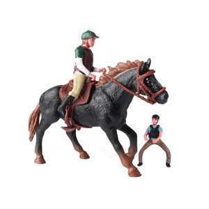 Magideal - Figura De Acción De Caballo, Modelo Animal Con Colección, Decoración De Escritorio, Juguete Educativo De Simulación Para Edades De 3 A 8 Años, Regalos Marrón Oscuro