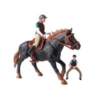 Magideal - Figura De Acción De Caballo, Modelo Animal Con Colección, Decoración De Escritorio, Juguete Educativo De Simulación Para Edades De 3 A 8 Años, Regalos Marrón Oscuro