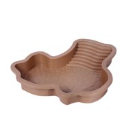 Magideal - Tazón De Baño Para Reptiles, Tazón De Alimentación Para Reptiles, Decoración Del Hábitat, Tanque De Tortugas, Tazón De Agua Para Tortugas, Dragones Ba Marrón Amarillo