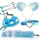 thumbnail image 1 of 4pcs Couple Flirting Kit - Fox Ear Headband, Tail Anal Plug, Eye Mask, and Nipple Clamp - Sexy Cosplay Costume for Passionate Play, 1 of 3