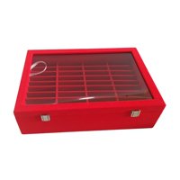 Magideal - Caja De Almacenamiento De Pulseras, Caja De Exhibición De Brazalete, Bandeja Organizadora De Joyas Versátil Antiarañazos Portátil Para Ferias De Artes Rojo