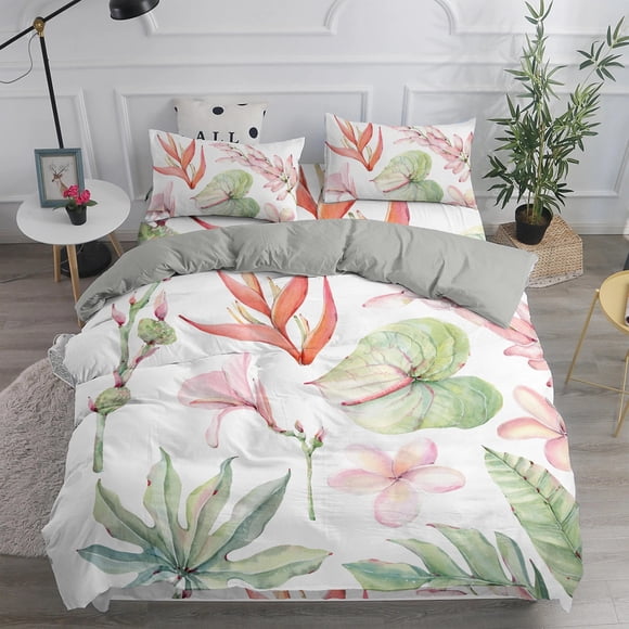 Modern Style Daisy Flower Bed Set Double Large Bedding Set Floral Youth Series Quilt Comforter Cover with Pillowcase