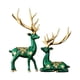 thumbnail image 3 of 2x Escultura De Ciervo Para Mesa, Decoración De Interior De Casa, Adorno De Ciervo Verde, 3 of 3
