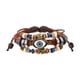 thumbnail image 2 of Pulsera De Cuero De PU Multicapa Pulsera De Ojo Azul De Estilo Vintage, 2 of 5