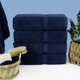 thumbnail image 2 of Toallas Chakir Turkish Linens 100% algodón, 4 piezas, baño, azul marino, 2 of 6