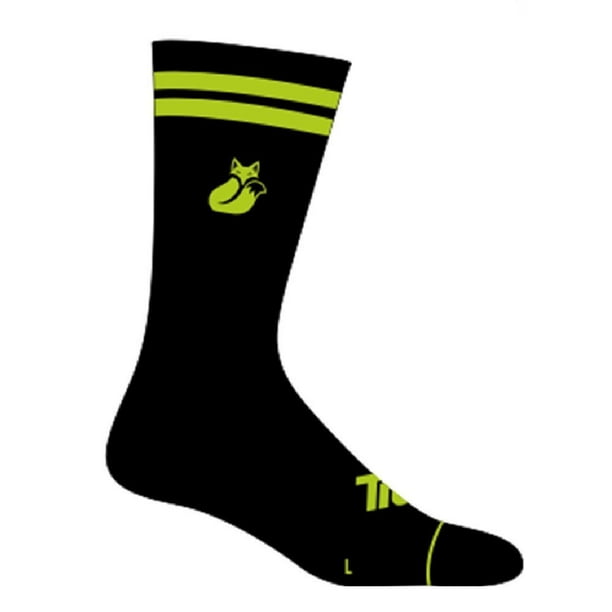 Calcetin Tilki Comfort Line Negro/Amarillo Fluor Pack X3 Tenis Padel