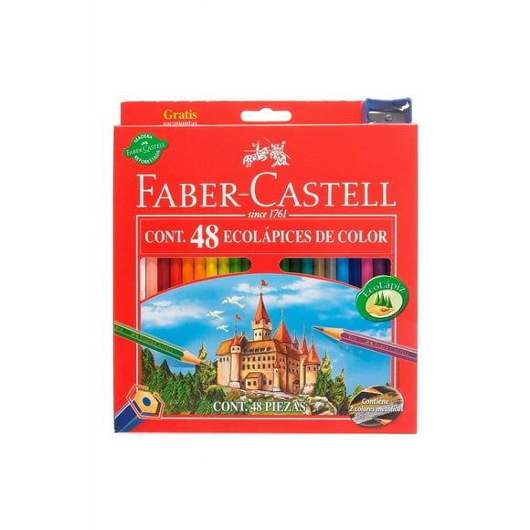 Eco Lápices De Color Faber-Castell x48 Colores + Sacapuntas