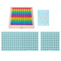 Magideal - Madera Montessori Math Hundred Board Con Juego De Mesa De Conteo De Cartas Para Niños