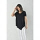 thumbnail image 2 of Polera Mujer Negro Manga Corta Corte Asimétrico Talla M, 2 of 3
