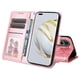thumbnail image 4 of Funda tipo cartera FOXDOCK para Huawei Nova 10 , diseño girasol en relieve, cuero PU, cierre magnético, soporte y tarjetero, 4 of 5
