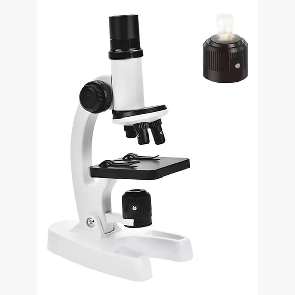 Microscopio Óptico Compuesto Didáctico 1200x Con Luz Led 8 Colores Para Niños Aprendizaje 2RL