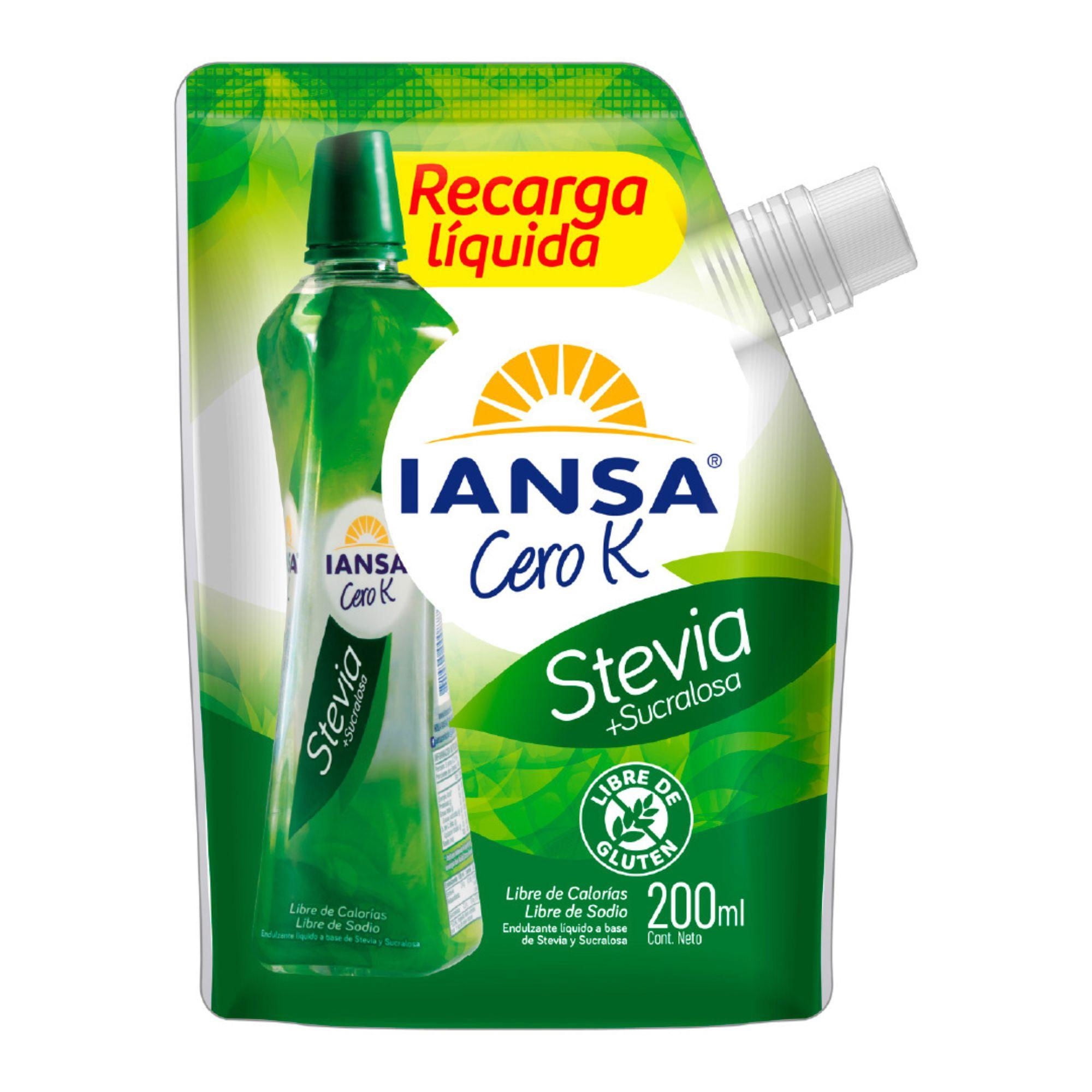 Stevia Sucralosa Recarga 200 ml Iansa Cero K