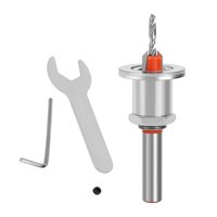 Ioensy - Broca Para Carpintería, Avellanador, Vástago Redondo Ajustable, Acero Para Taladrar 3Mm