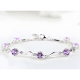 thumbnail image 2 of Pulsera de plata fina 925 amatista +caja redonda Lila, 2 of 3