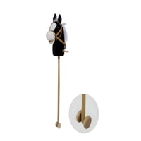 Doremi - Caballo Bastón De Madera Con Sonido Negro