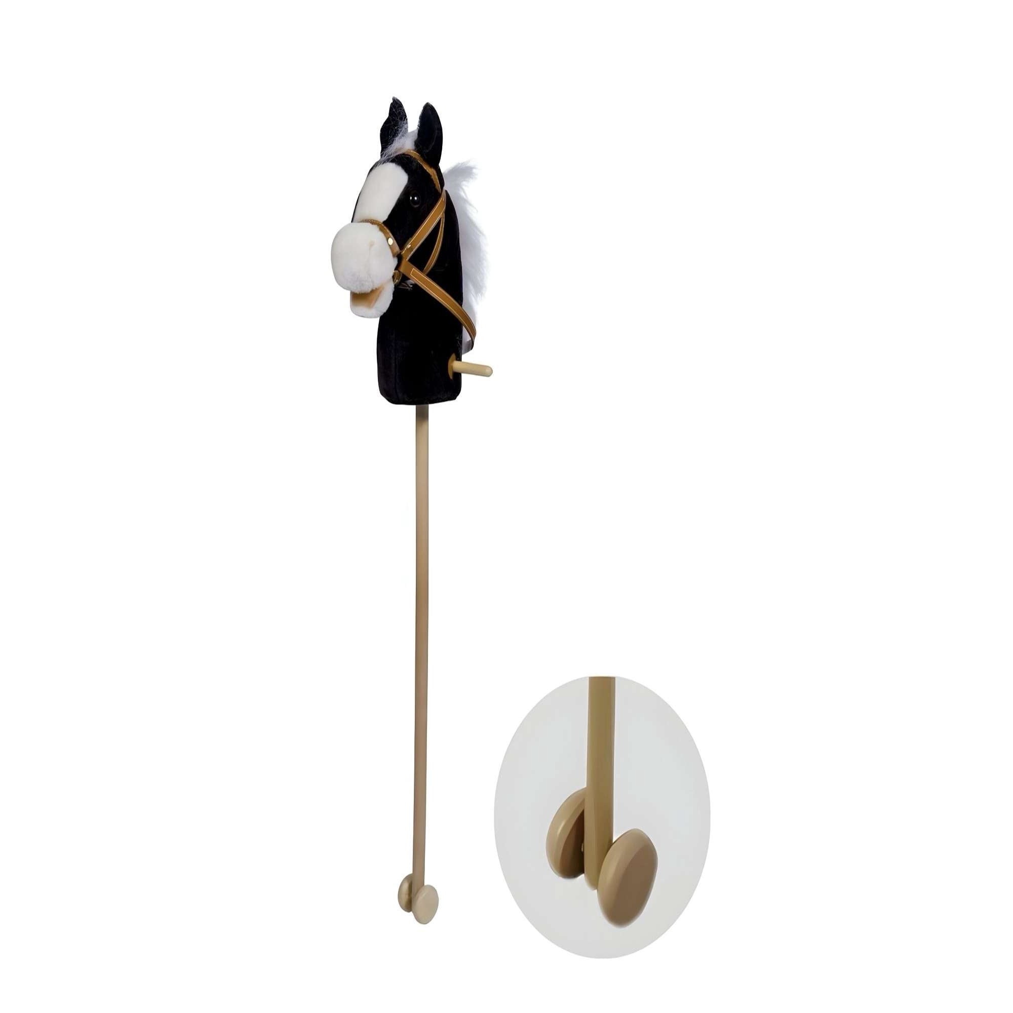 Doremi - Caballo Bastón De Madera Con Sonido Negro
