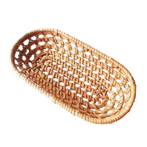 Magideal - Cestas De Frutas De Ratán, Cestas De Pan Para Servir, Tazones De Frutas De Mimbre, Tazones De Mimbre Para Cocina, Organización Y Decoración Del Hogar Grande