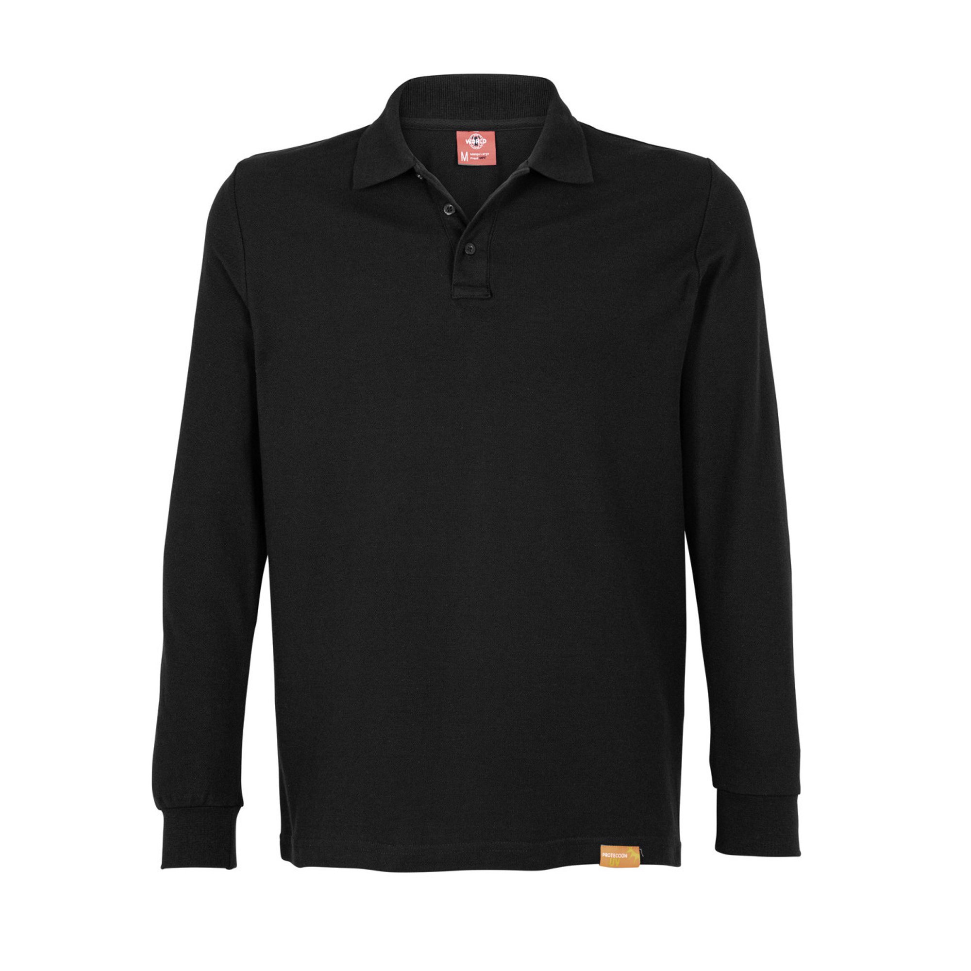 T-world - Polera Polo 60% Algodón Manga Larga Hombre Negra