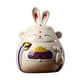 thumbnail image 3 of Rabbit Piggy Bank Collection Escultura Adorno Para La Decoración Del Hogar De Año Nuevo Blanco, 3 of 3