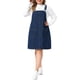 thumbnail image 2 of Vestido de Mezclilla con Tirantes Ajustables sin Mangas para Mujer de Talla Grande de Agnes Orinda, Estilo Casual en Línea A con Bolsillos 2X Azul Oscuro, 2 of 6