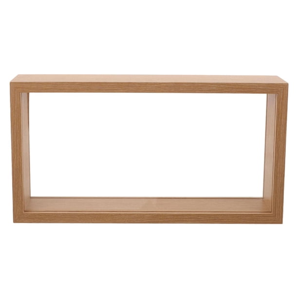 Caja De Sombras Con Boletos, Insignias Artísticas Con Cubierta De Vidrio, Vitrina De Madera Para Regalos, Marrón