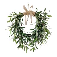 Bothyi - Corona De Vegetación De Corona De Oliva Artificial Para La Puerta Delantera Verano Interior Al Aire Libre 50Cmx48Cm