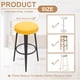 thumbnail image 2 of Uxcell 2 Piezas Fundas de Terciopelo para Taburetes de Bar, Funda Elástica para Asiento de Silla de Taburete Redondo de 14-18 Pulgadas, Fundas Lavables para Taburetes Redondos, Amarillo, 2 of 7