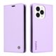 thumbnail image 2 of Funda Billetera de Cuero para iPhone 14 Pro con Tarjetero y Soporte - Tapa Magnética Morado, 2 of 6