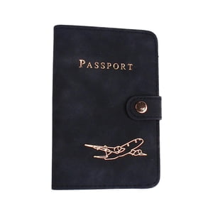 Bothyi - Funda Para Pasaporte, Funda Para Pasaporte Pequeña Y Duradera De Buena Calidad Para Mujeres Y Hombres, Color Negro