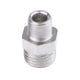 thumbnail image 1 of Conector de adaptador de conexión de manguera de aerógrafo macho de 1/8 '' bsp macho a 1/4 '' bsp, 1 of 5
