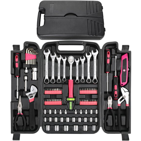 Juego de herramientas TLGREEN de 95 piezas con llave ajustable, alicates y enchufe