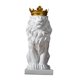 thumbnail image 3 of Estatua De León Adorno De Animal Salvaje Resina Escultura Para El Hogar Estatuilla Decoración Blanco, 3 of 5