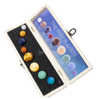 Bothyi - 9 Piezas Bola De Cristal Sistema Solar Planetas Oficina Hogar Escritorio Decoración Para Buena Suerte