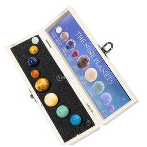 Bothyi - 9 Piezas Bola De Cristal Sistema Solar Planetas Oficina Hogar Escritorio Decoración Para Buena Suerte