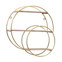 Bothyi - Estante Colgante Estante De Exhibición De Cosméticos Caja De Almacenamiento De Pared Decorativa Montada En La Pared Redonda De 3 Niveles