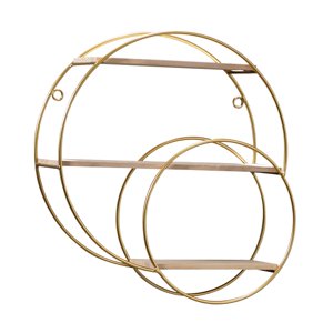 Bothyi - Estante Colgante Estante De Exhibición De Cosméticos Caja De Almacenamiento De Pared Decorativa Montada En La Pared Redonda De 3 Niveles