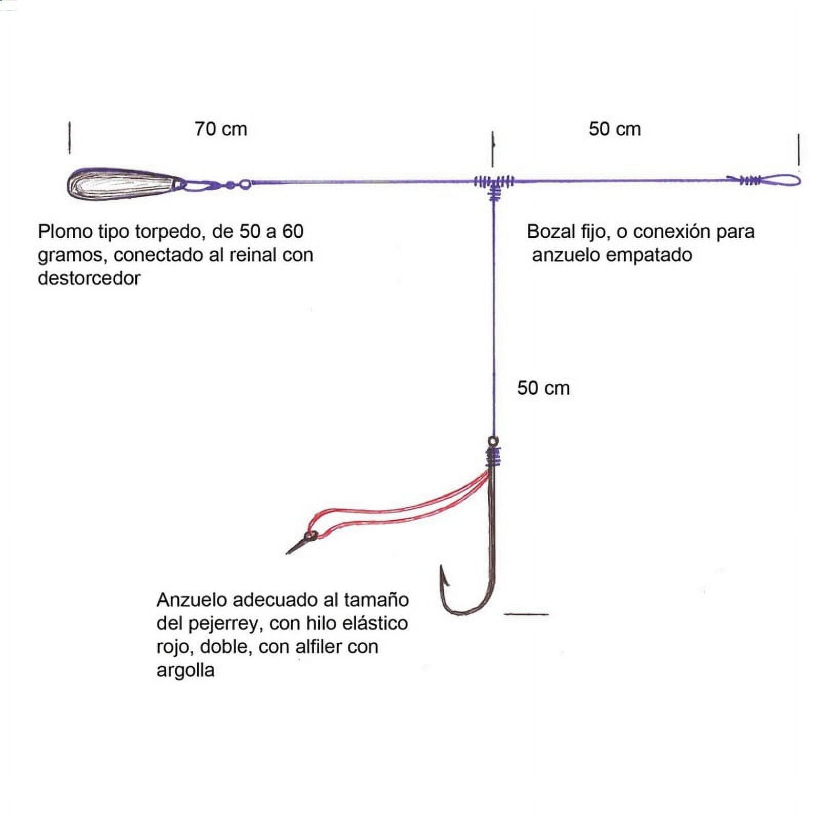 Silver Wave - Armada Lenguado 70 Grs Con Rotor Plomo Anzuelo Nylon 0.50