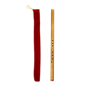 Magideal - Flauta De Bambú China Instrumentos De Viento Viento De Madera Fácil De Aprender Regalo Portátil Flauta De Madera Flauta Vertical Para Niños Principian Afinación En Sol Amarilla