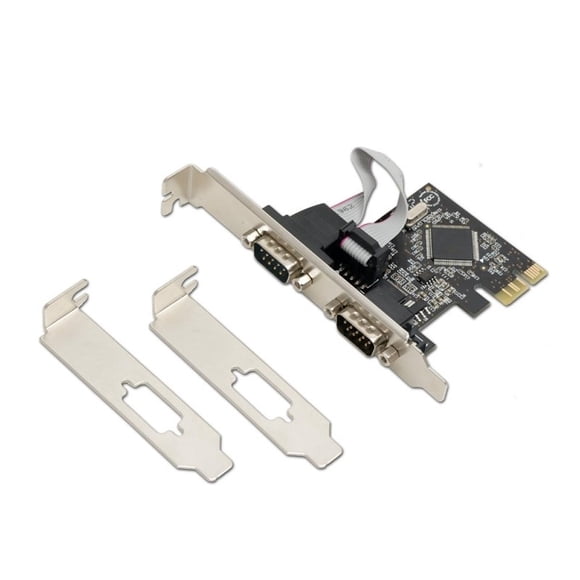 Tarjeta Serial Industrial DB9 COM RS232 PCIe X1 de doble puerto