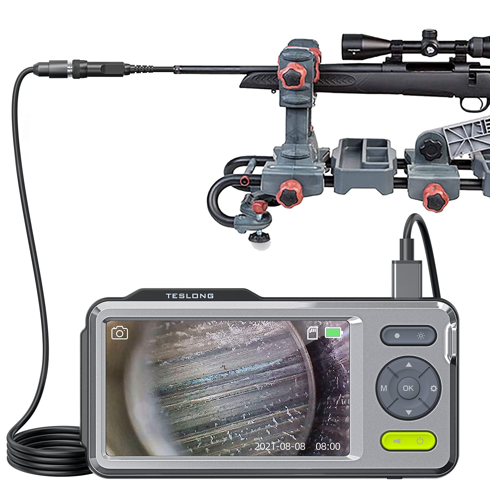 Boroscopio Para Rifle Teslong Ntg500 Con Monitor Y Sonda De 5 Pulgadas