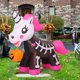 thumbnail image 5 of Comin Skeleton Unicorn hinchable para Halloween, 1,5 m, con LED, 5 of 6