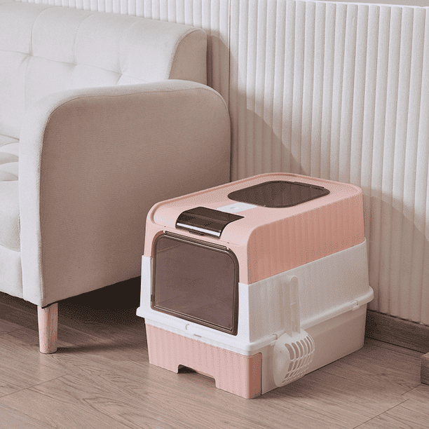 Arenero Gato Caja Cerrada Pala Recogedora Diseño Plegable