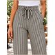 thumbnail image 1 of Pantalón Palazzo Mujer Rayado Tiro Alto Cintura Elástica Azul marino, 1 of 6