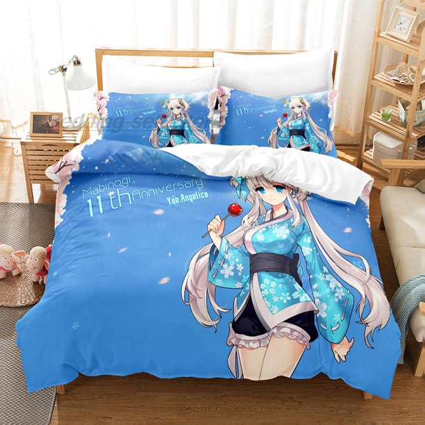 Genshin Impact Yae Miko Bedding Set Single Twin Full Queen King Size Bed Set Aldult Kid Bedroom Duvetcover Sets AnimeBed Sheets