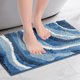 thumbnail image 2 of REGALWOVEN Alfombra Abstracta para Baño, Alfombrilla de Baño Suave Antideslizante Alfombrillas de Baño Alfombra de Baño Engrosada Absorción de Agua Estilo Artístico Azul 16" x 24", 2 of 6