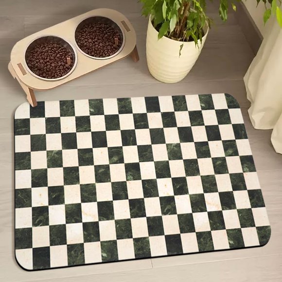 Tapete para mascotas Zoeeya 30x51 cm Impermeable y absorbente a cuadros