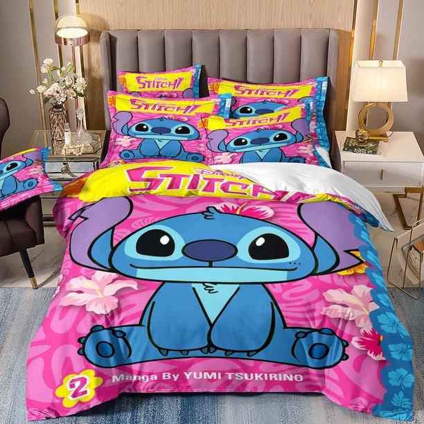 Stitch Bedding Decoration Set Cute Duvet Cover Children's Bedding Comfortable Set Duvet Cover Pillow Cover Three Piece Set Bed Sheets