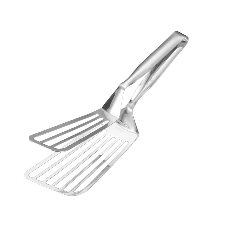 Xusx111 - Pinzas De Espátula De Acero Inoxidable Para Cocinar Agarrador De Pescado Pinzas De Parrilla De Espátula Doble Ranuradas Para Pescado De Uso De Cocina